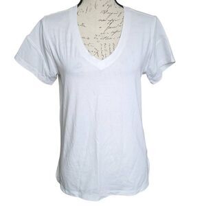 Zella Ladies Size Small White V-Neck Athleisure Top